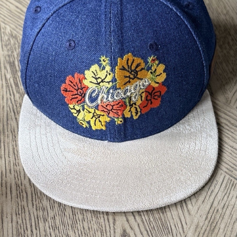 Chicago Bulls Giveaway Artist Hat Series Floral Denim Chi Nwosu Adjustable
